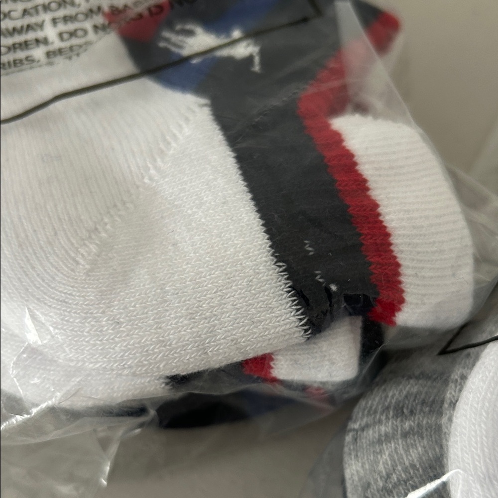 2 - 3 pack Polo Ralph Lauren Men's White Gray Blue Athletic Socks - Picture 5 of 6